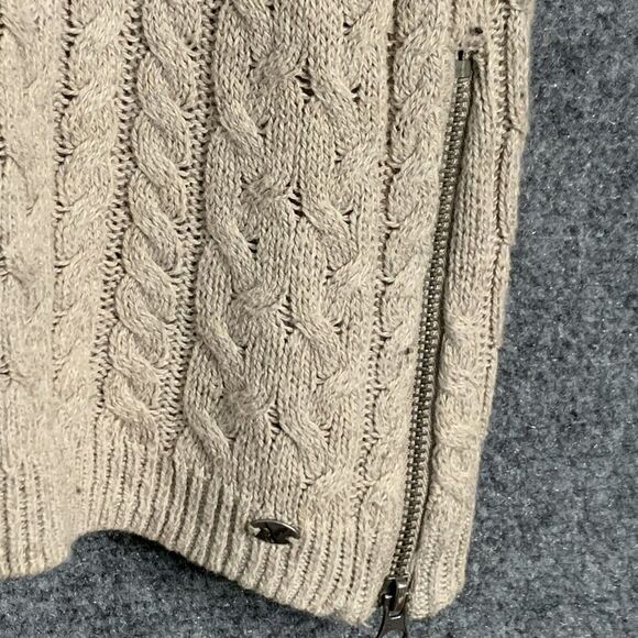 American Eagle Outfitters Tunic Sweater Women L Cable Stitch Mauve Beige Pull On - Picture 5 of 16